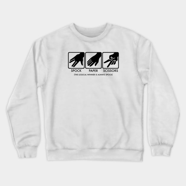 STAR TREK PAPER SCISSORS Crewneck Sweatshirt by ROBZILLA